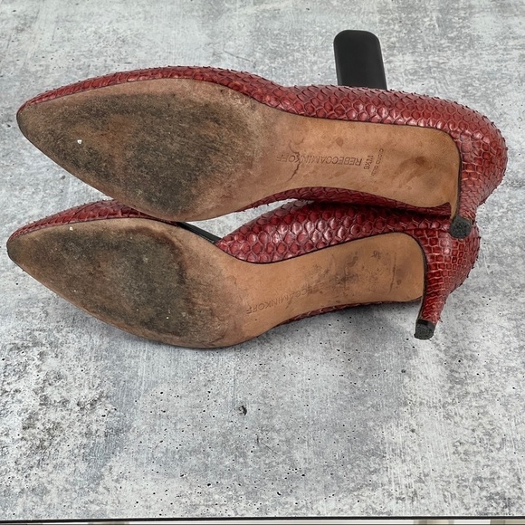 Rebecca Minkoff Paprika Python Brie D’Orsay Pumps - Picture 12 of 13